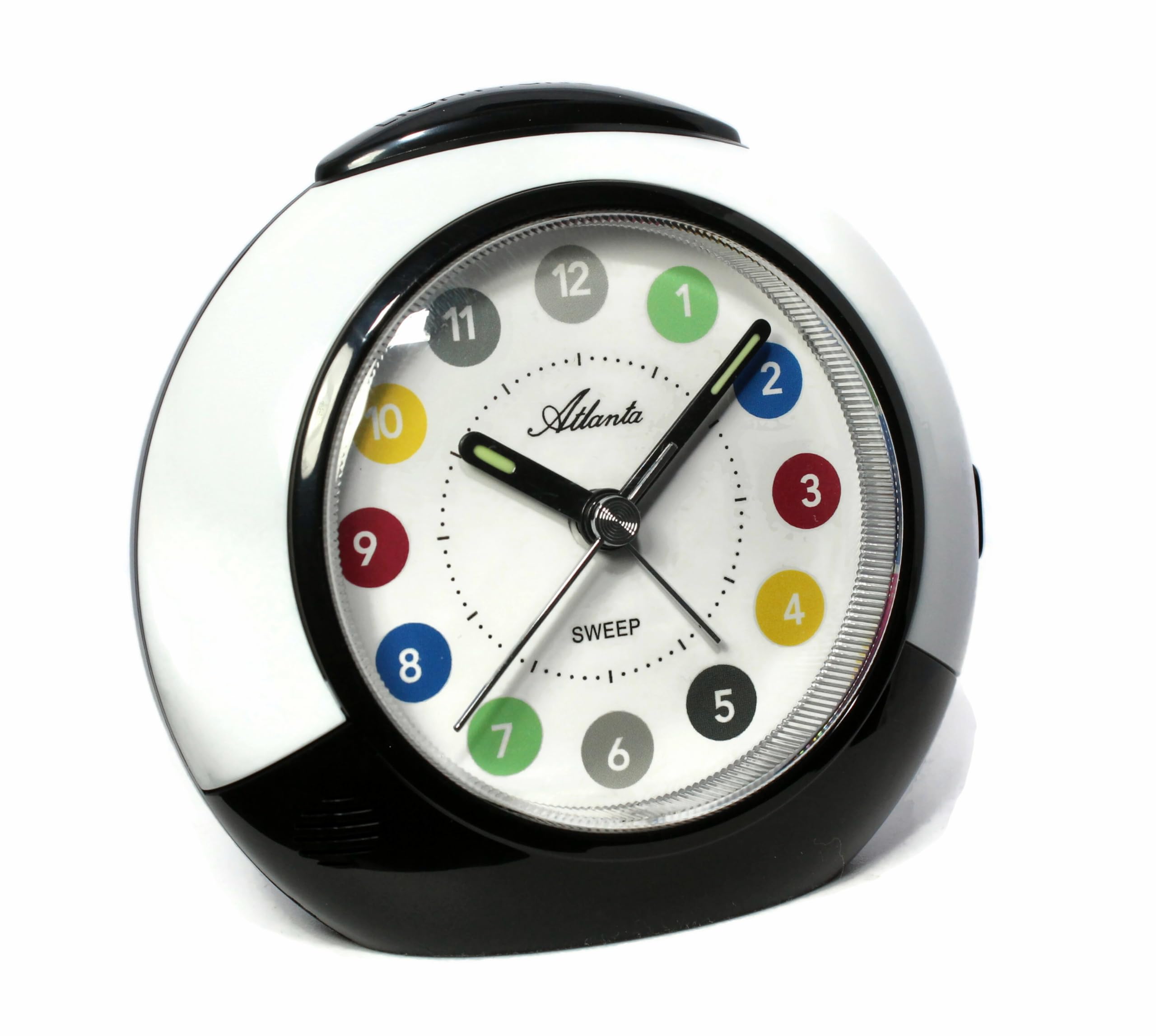 Atlanta Children's Alarm Clock without Ticking Quiet Movement Quartz Light Snooze - 1526/0 (White)