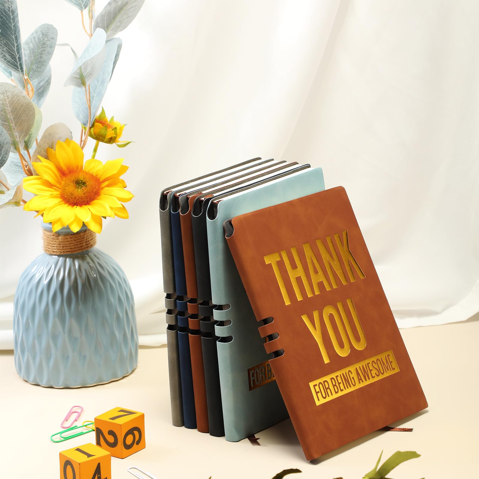 Yexiya 10 x Dankeschön-Geschenke für Mitarbeiter, A5, Leder-Notizbücher, inspirierende Notizbücher, Dankeschön für Being Awesome Patientenzugang, Woche, Wertschätzungsgeschenke für Lehrer,