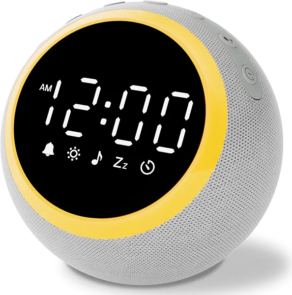 Rohent Sound Machine for Sleeping Adults: Alarm Clocks for Bedrooms, 25 Soothing Sounds, 7 Soft Wake-Up Sounds, 16 Adjustable Volume & Timer, Memory Function - Ideal for Bedroom