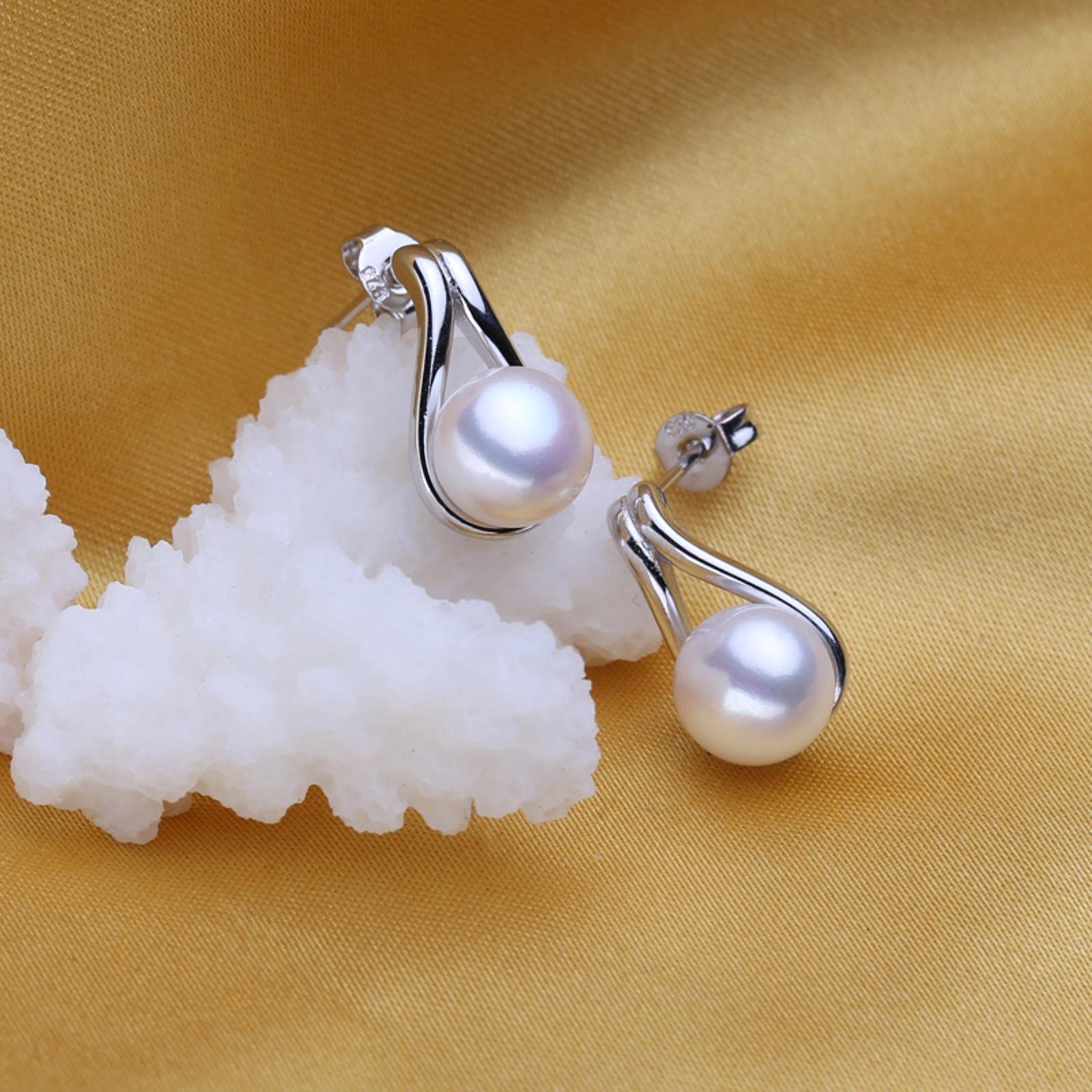 LOKILOKI Gioielli in Argento Sterling 925 Orecchini di Perle