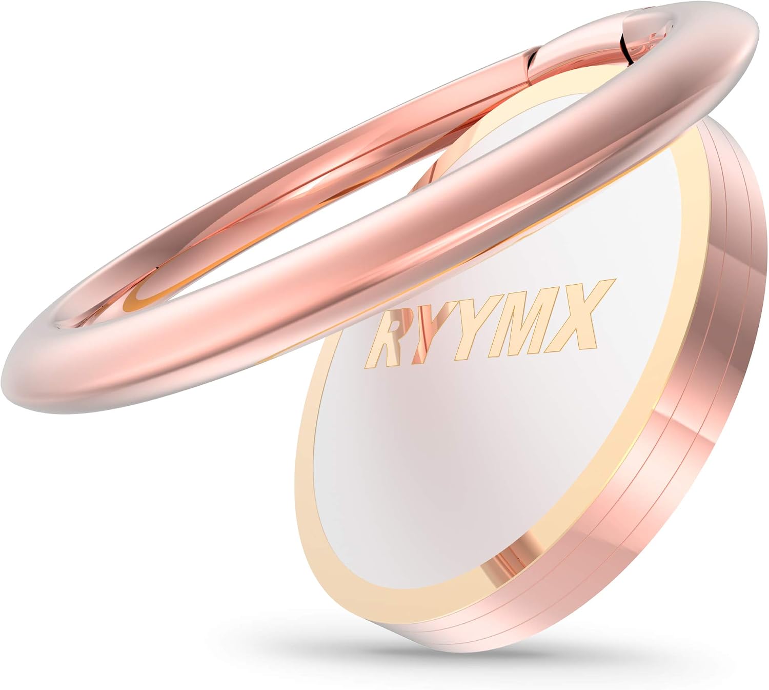 Cell Phone Ring Holder - RYYMX Phone Ring Stand : Finger Ring Stand Metal Phone Ring Grip Kickstand Compatible with iPhone Xs Max XR X 8 7 6 6s Plus 5s, All Android Smartphone - Rose Gold