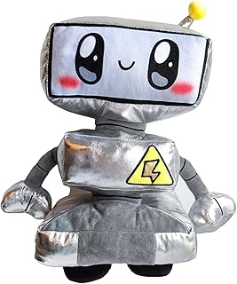 LED LankyBot Plush Toy Foxy Lanky Boxy Plush LED Cyborg Plush Toys(Robot 35cm)