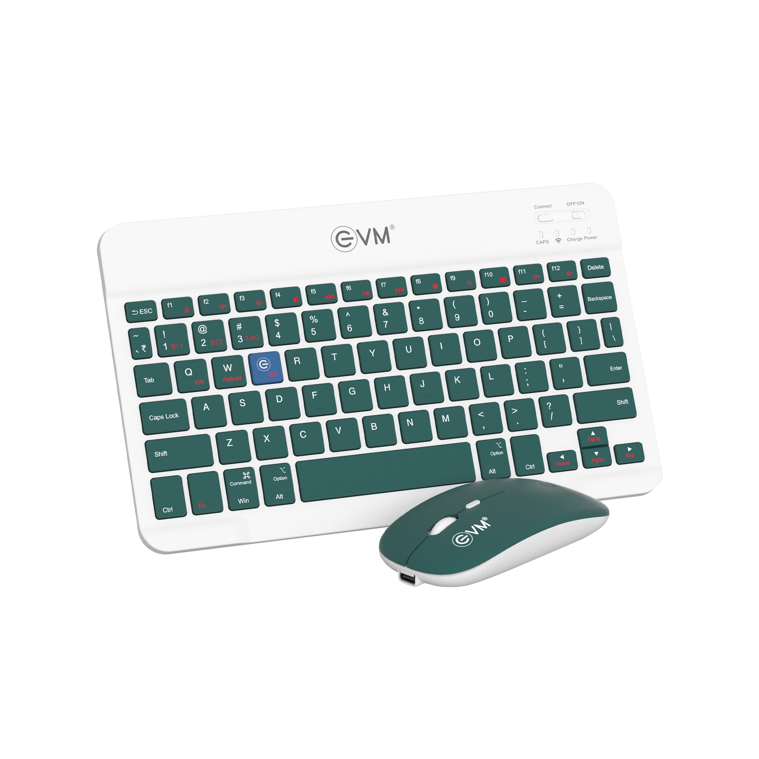 EVM EnClick WLKM & EWLM-360 Wireless Keyboard & Mouse Combo – Bluetooth 5.0 + 2.4GHz, Rechargeable-1 Year Warranty(WLKM & EWLM-360- EnClick)-image-35