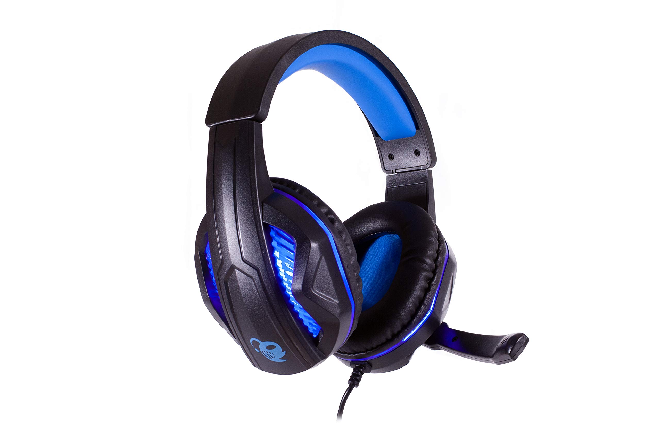 Deep Gaming X-Wing Setup Gaming 4 en 1: Teclado Membrana QWERTY con Ñ retroiluminado, ratón óptico LED 2400 dpi, Auriculares Gamer con micrófono, Alfombrilla Antideslizante. PC/Xbox One/PS4, Negro