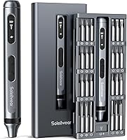 Soleilwear 52-in-1 Mini Cordless Electric Screwdriver Set with 48 Magnetic Bits, Precision Repair Kit for Phones, Laptops & Electronics