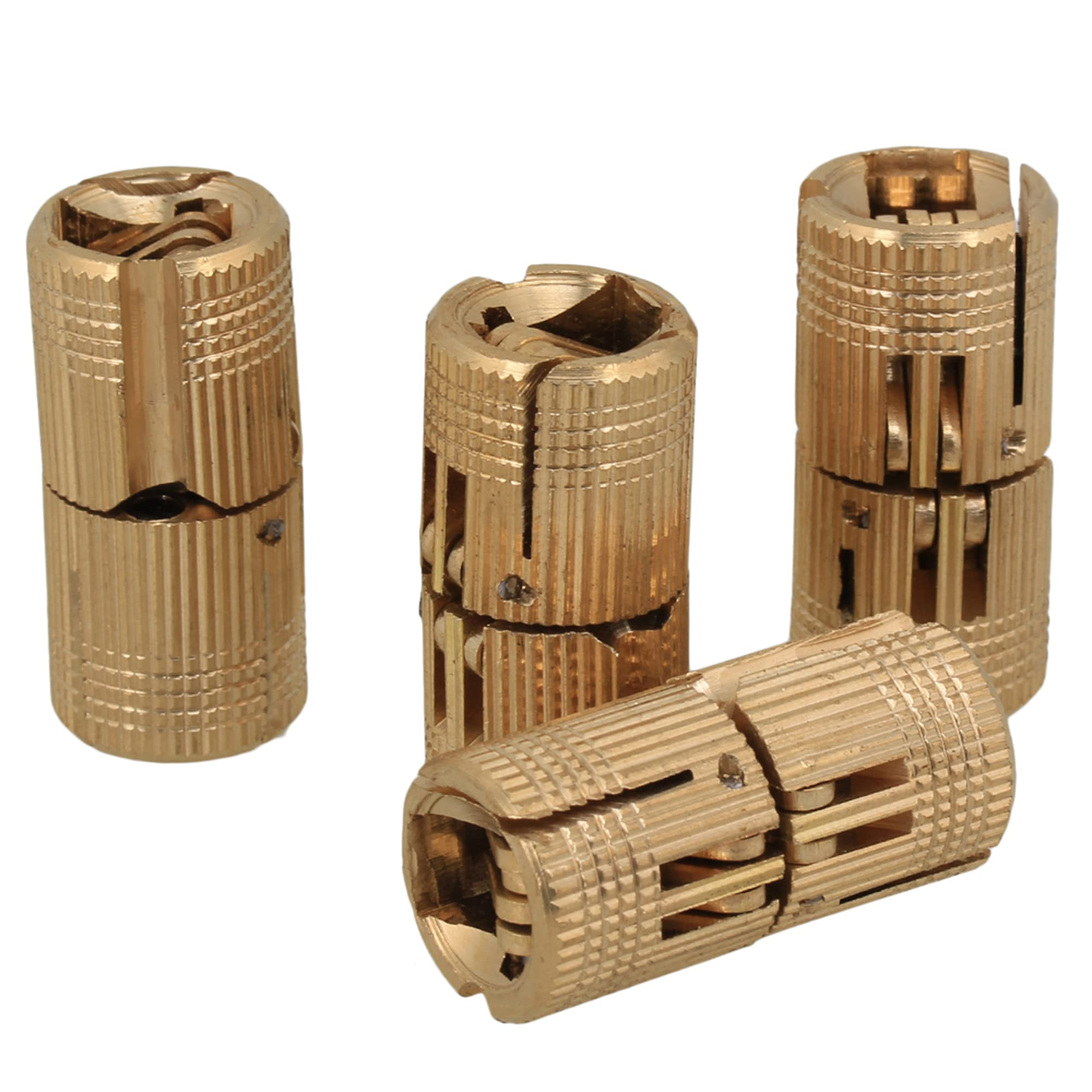 4PCS Hidden Invisible Concealed Copper Barrel Hinge 12mm for DIY Wooden Door (12mm) …