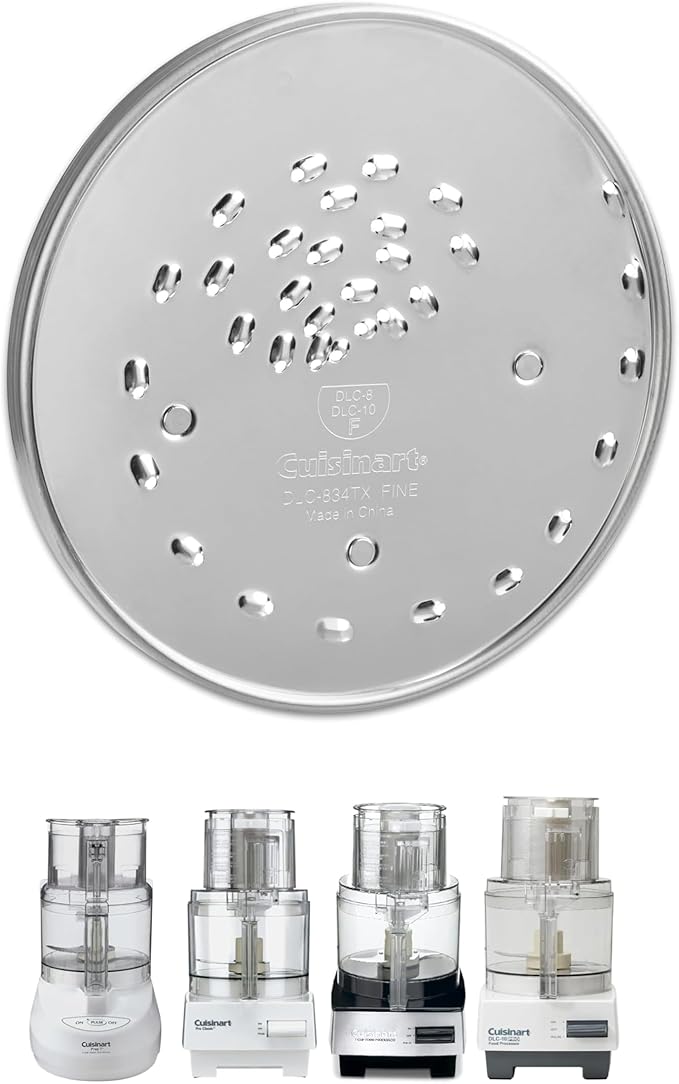 Cuisinart Replacement DLC-834TX-1 Fine Shredding Disc Blade – Check Bottom of Processor Must Say Models DFP-11, DFP-7BC, DLC-10, DLC-2007N, DLC-2011 Or DLC-8; Requires Stem Model DLC-839ATX-1