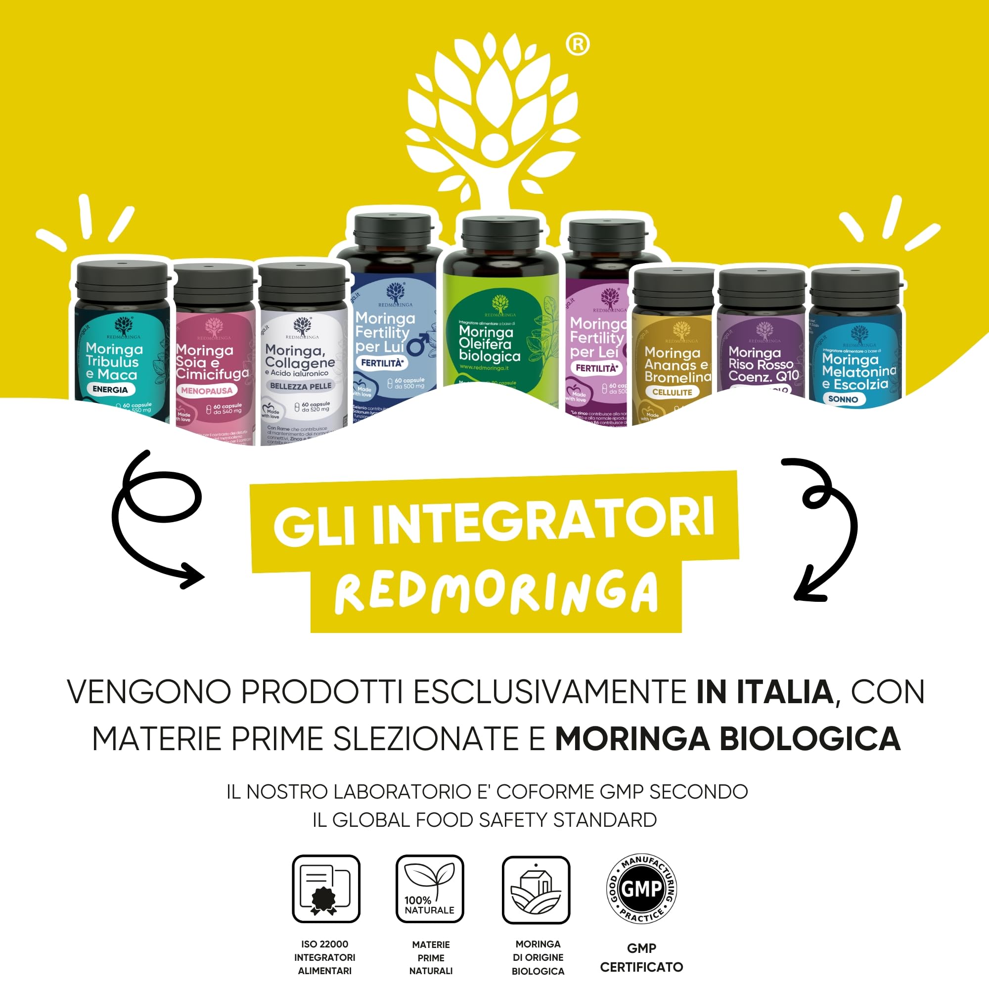 Bromelina Forte Drenante 5000 GDU - NUOVA FORMULA 100% Naturale Drenante Anticellulite | Bromelina Integratore Cellulite con Moringa Bio e Ananas | 60 Capsule Vegane Made in Italy | RedMoringa