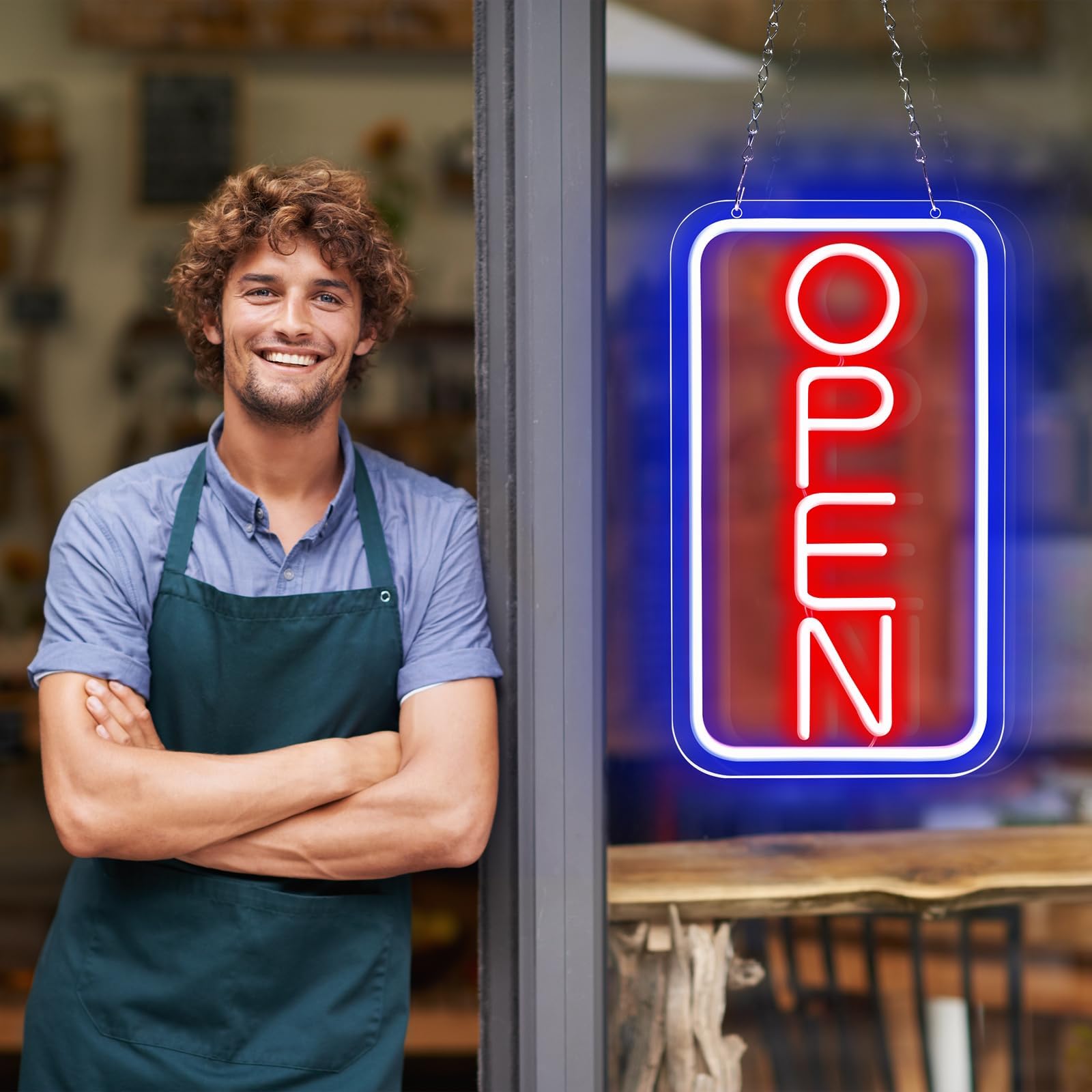 Amazon.com : Led Open Sign, 21×10 inch Neon Open Sign with Remote ...