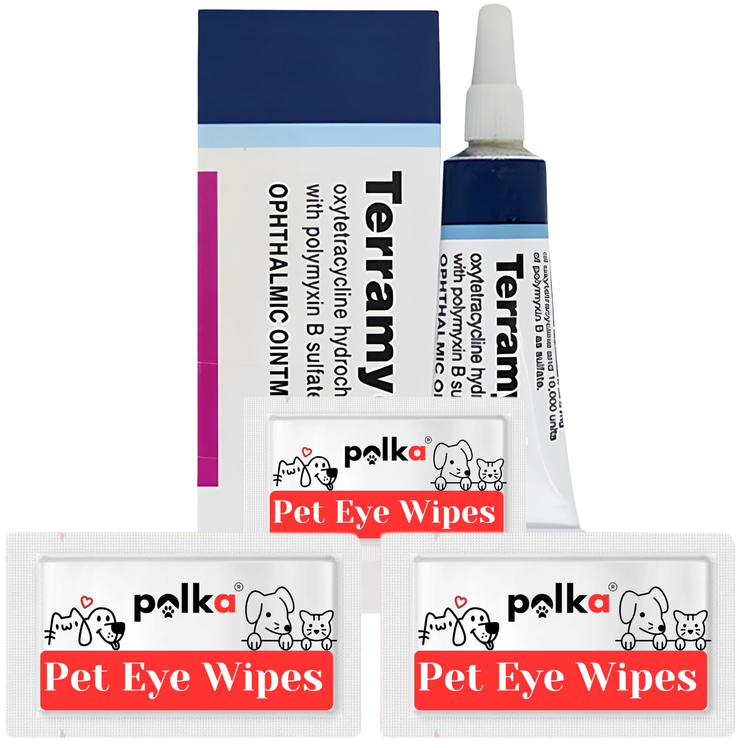 Pet Eye Cream Health for Cats, Dog, Cattle, Sheep, Horse and Bird 3.5 gr/1 Tube Shipped in Dog Eye Wipes