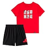 baby-boys Short Sleeve Cotton Tee Shirt and Logo Short Set
