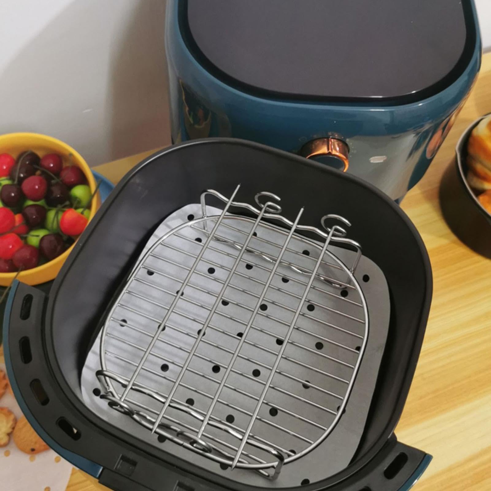 FRIGGITRICE AD ARIA-TELAIO a secco griglia in acciaio inox doppio
