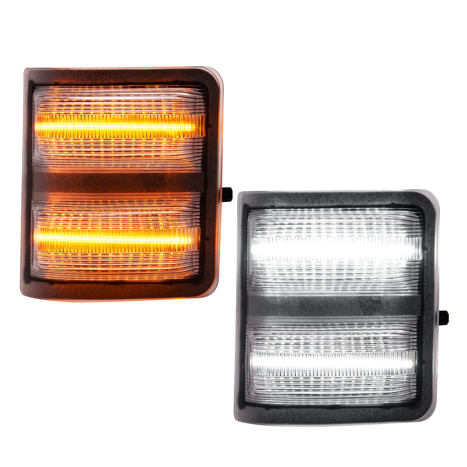 LUDARM LED Tow Mirror Turn Signal Light Compatible with 2008-2016 F250 F350 F450 F550 super duty 2013-2014 F150 Switchback Dynamic Amber Turn Blinker