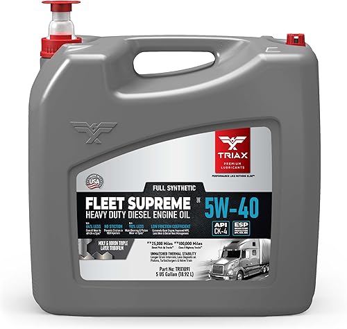 Triax Fleet Supreme ESP 5W-40 API CK-4 - Aceite de motor diésel sintético completo, optimizado de fricción y potenciado con molibdeno y nano-boro,