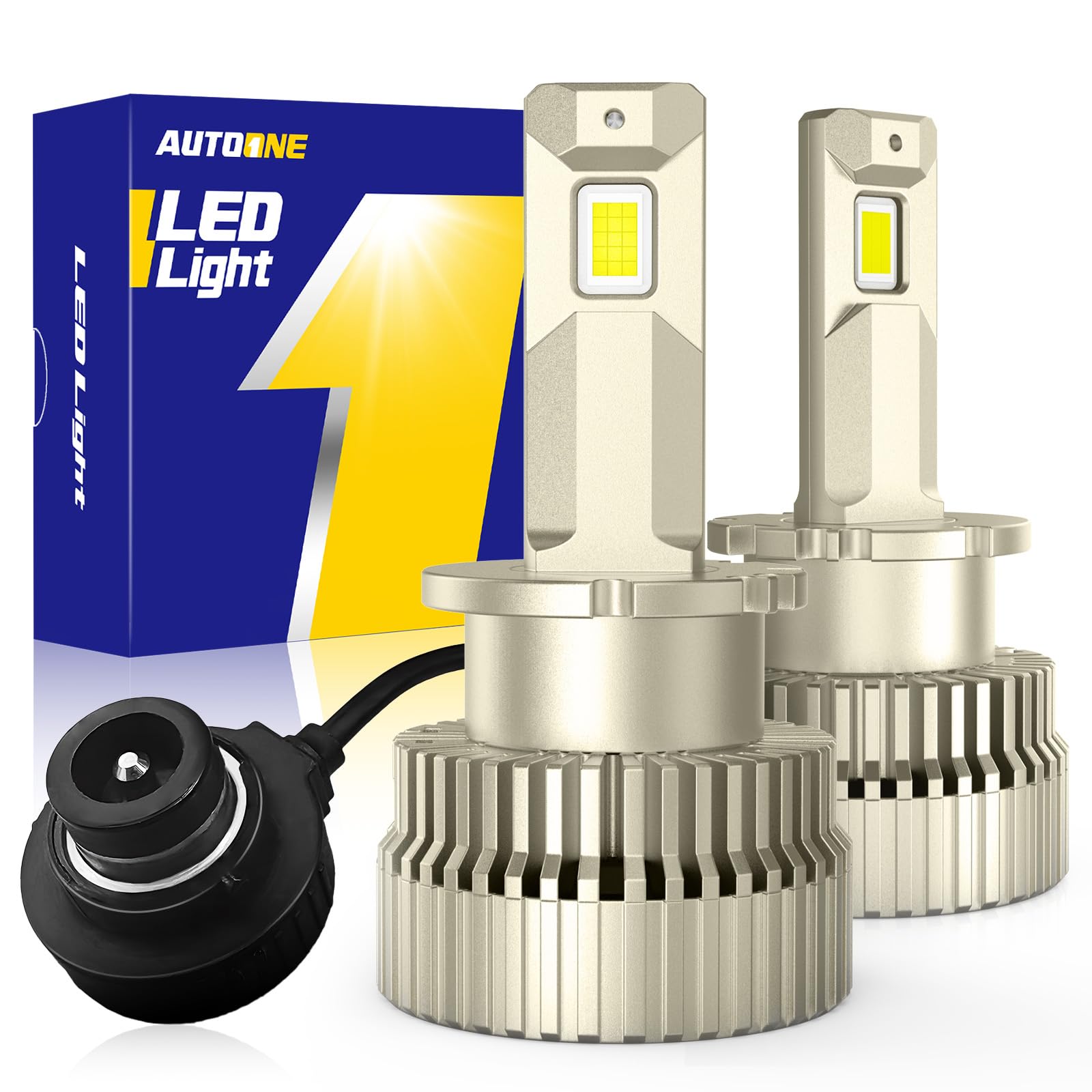 AUTOONE 2026 Upgraded D4S D4R Fog Bulb, 24000LM 600% Brighter Fog, 6000K Diamond White D4S D4R Fog Light Bulb, 120W 66440 42402 42402WX Xenon Original Replacement, Easy installation, UV Resistant