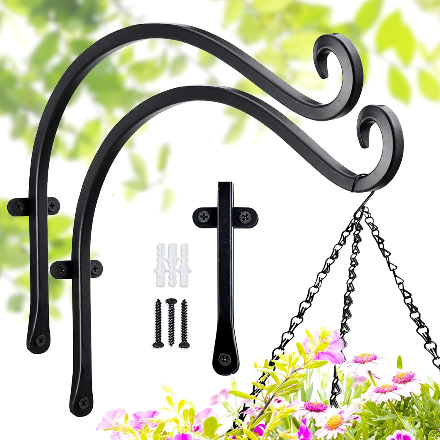 Lifyzoon Hanging Plant Brackets Outdoor 12Inch Hanging