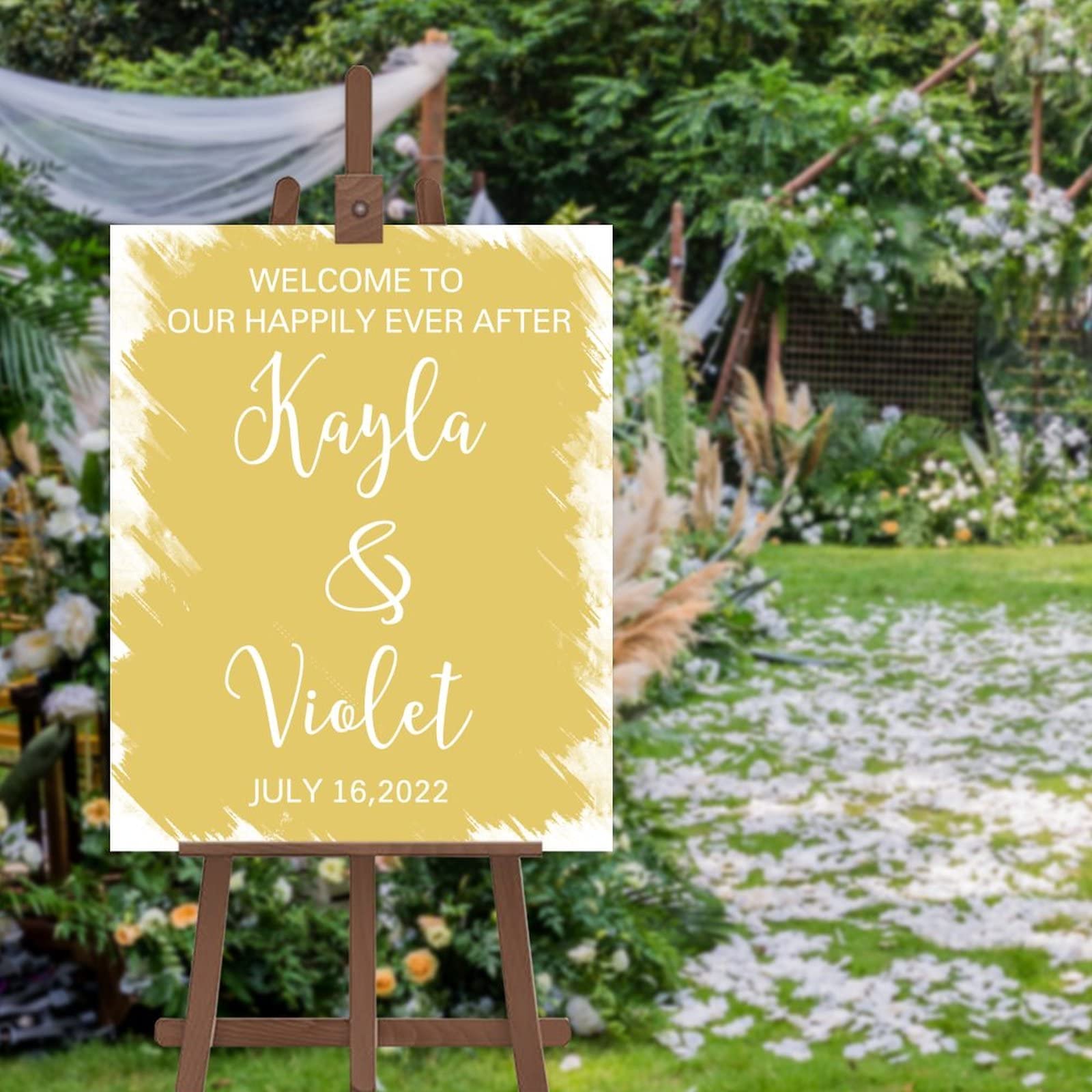 Panneau de bienvenue pour mariage et fiançailles ou cadeau crémaillère