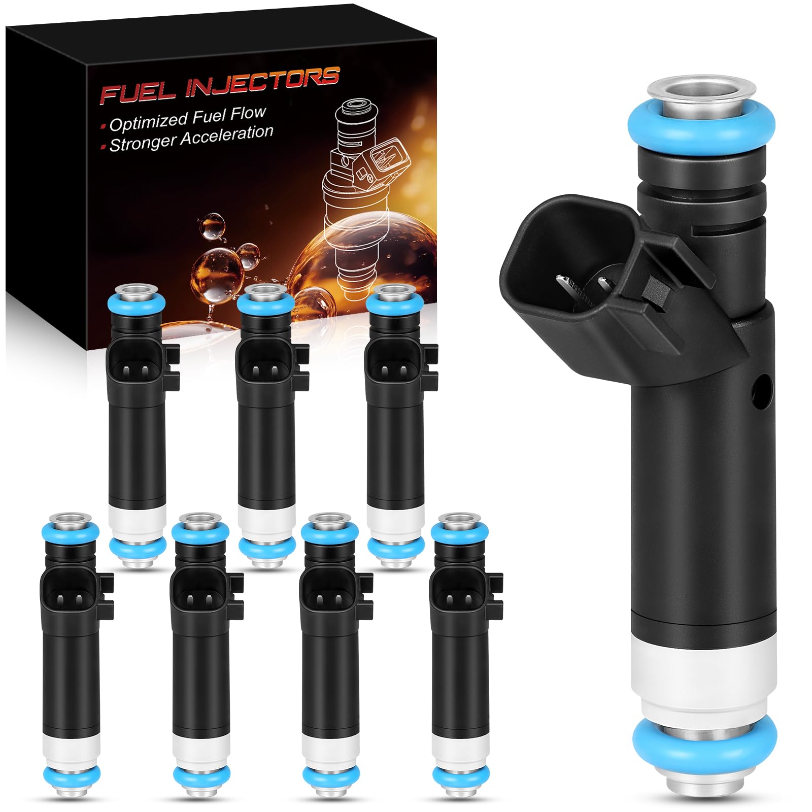 4L3E-B4C FJ867 4.6L For:-Ford Fuel Injectors Fit for 2004 2005 Explorer F150 E150 E150 Club Wagon E250, For:-Mercury Mountaineer 2004-2005, 822-11172, 04861238AB, 1L2E-D4A, (8 Pcs)