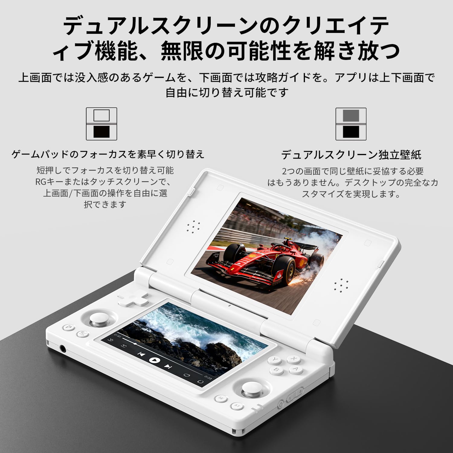 Amazon.co.jp: Anbernic RG DS Whatsko 折畳り式ハンドヘルドゲーム