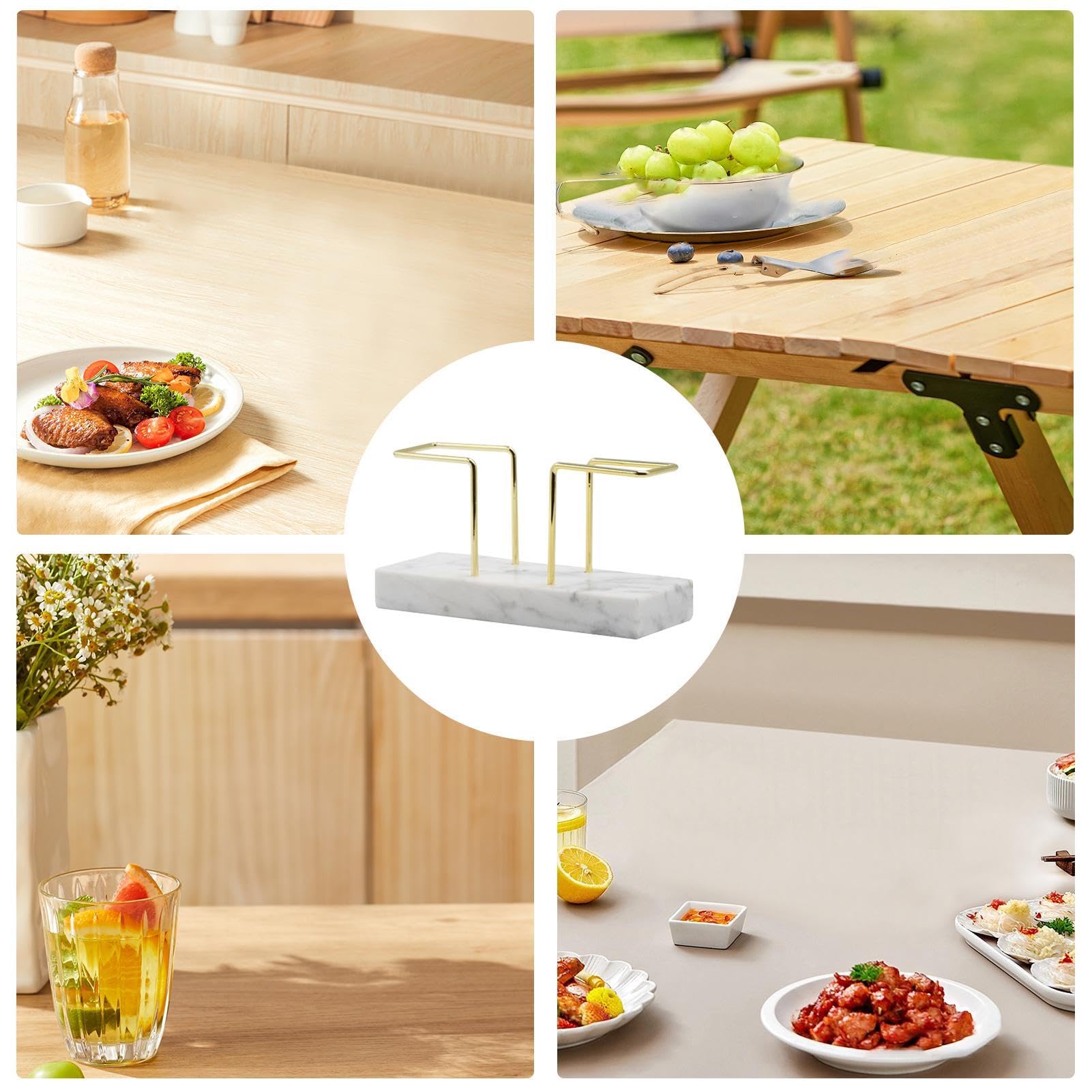 Portatovaglioli In Ferro - Design Triangolare Elegante Per Tavola E Cucina - Foto 6