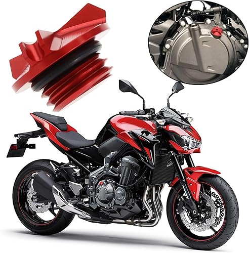 Miniatura 10 de eMagTech Tapón de drenaje de aceite de motor, cubierta de tapón de tuerca de sumidero compatible con Kawasaki M20x2.5 CNC aleación de aluminio