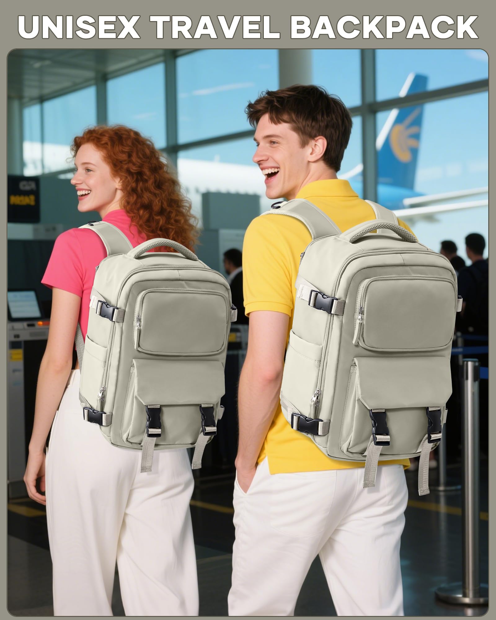 SZLX Zaino Ryanair 40x30x20 Sottovuoto con Pompa Zaino Ryanair 40x20x25 Donna Zaino da Viaggio Wizzair Bagaglio a Mano Uomo per Laptop da 14 Pollici Borse da Cabina 45x36x20 Easyjet con Porta Scarpe