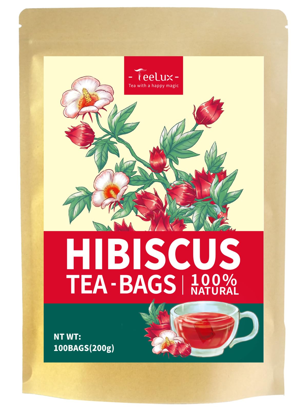 TeeLux Dandelion Leaf & Root Tea Bags 100 Count, Vegan, Rich Flavor, Premium Dandelion Tea, Natural Caffeine Free Herbal Tea — view 53