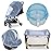 Mosquito Net for Stroller Baby Mosquito Netting for Strollers, Bassinets, Cradles, Playards, Pack N Plays and Portable Mini Crib, Baby Insect Netting, Blue