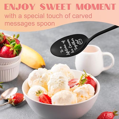 Miniatura 5 de Regalos de aniversario de boda para parejas, regalos para parejas, cuchara de helado personalizada, cumpleaños, Navidad, día de San Valentín,