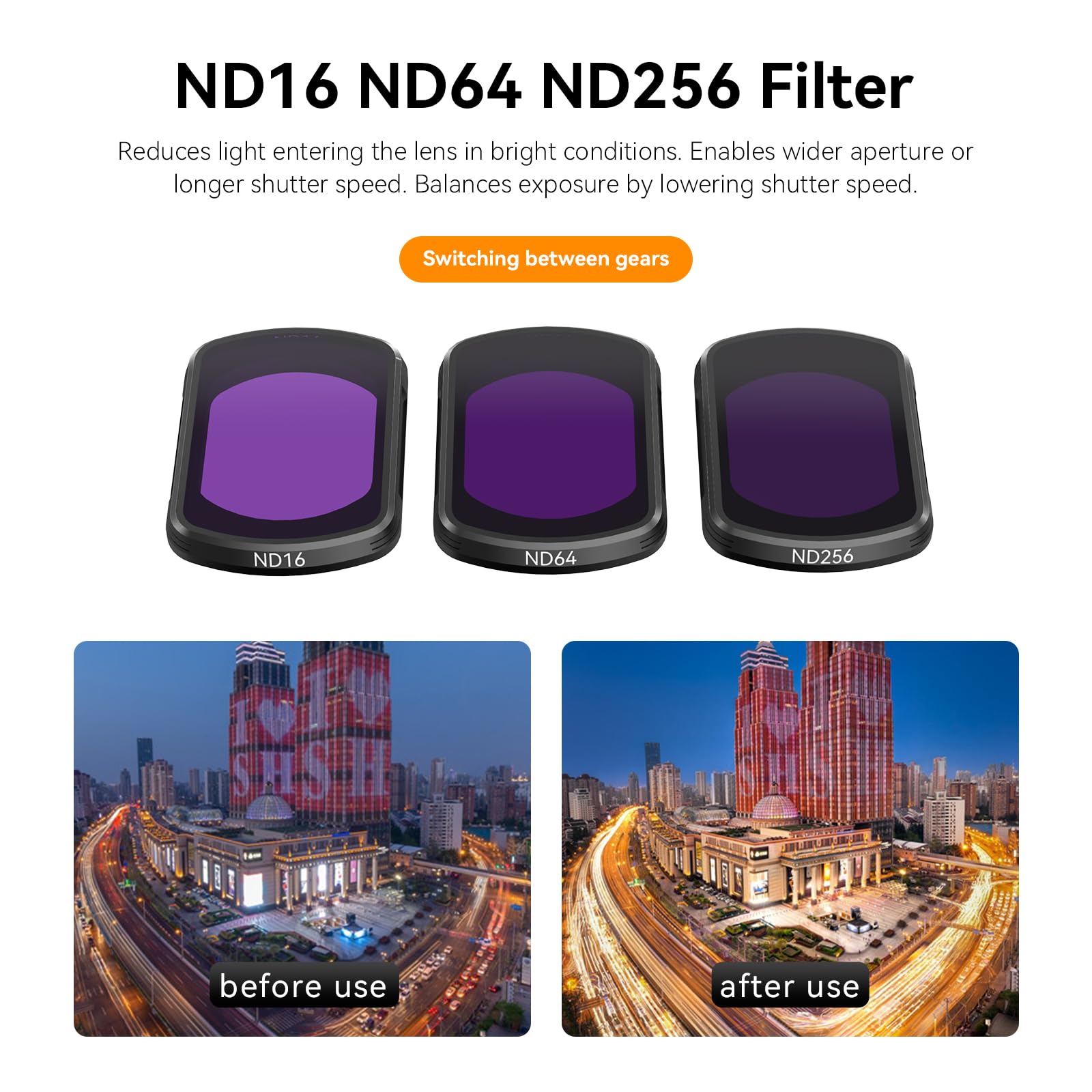 Pocket 3 ND Filters Set, 6 Pack-MCUV CPL ND8 ND16 ND32 ND64 Magnetic Lens Filter Creator Combo For DJI Osmo Pocket 3 Camera Lens Accessories