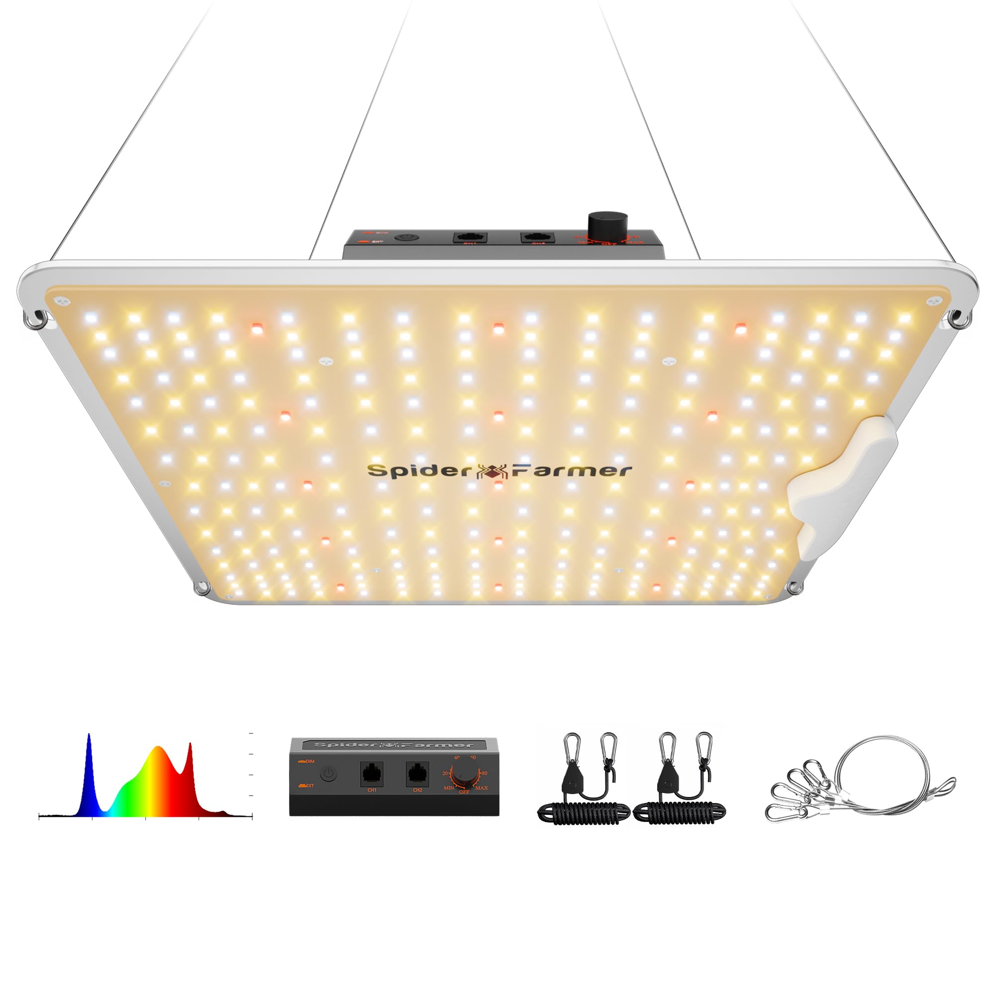 SF1000, Samsung LM301H EVO Led Grow Light, Full Spectrum Plant Grow Light, Dimmable & High Efficiency & Deeper Penetration Lamps for Seed Starting Vegetables Bloom in 2x2/3x3 Grow Tent