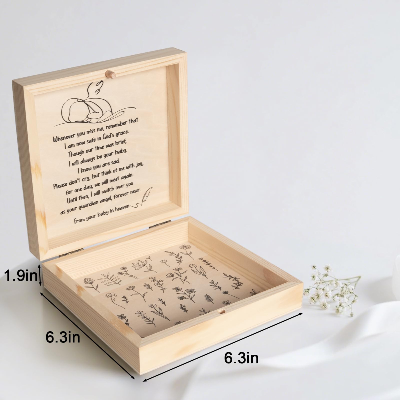 Portachiavi commemorativo per la perdita, regalo per aborto spontaneo per i genitori, regalo commemorativo per la perdita di gravidanza, regali per il lutto e per la perdita di bambini, Nero , S