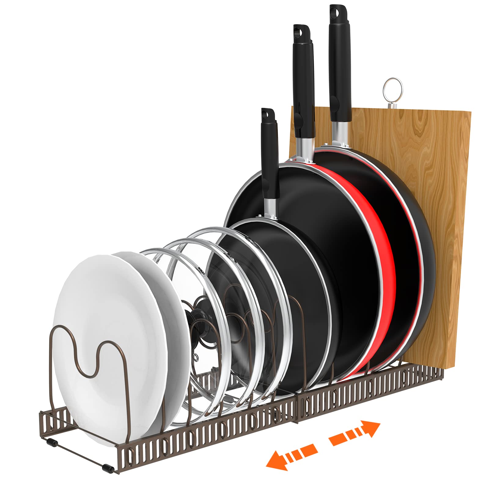 Buy WENYU Expandable Pots and Pans Organizer 11 Adjustable Pot Rack