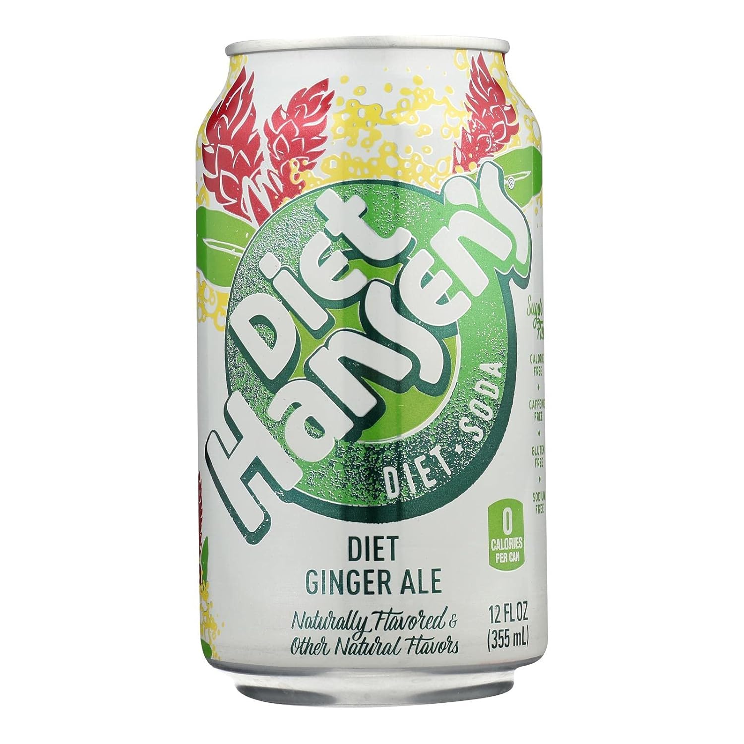 HANSEN'S BEVERAGES, Diet Soda, Ginger Ale, Pack of 4, Size 6/12 FZ4 Grocery