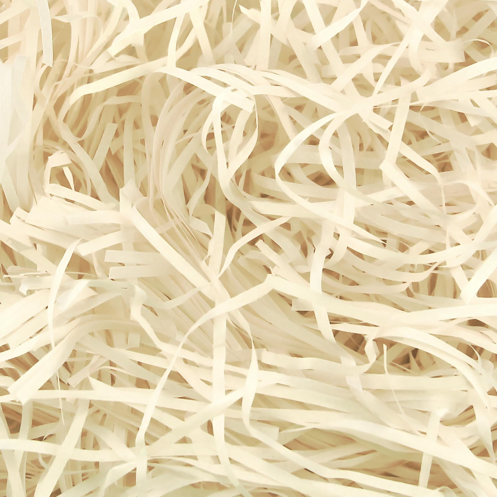 Poeland 200g Hamper Stuffing Filler, Shredded Paper for Hampers, Shredded Tissue Paper for Gift Box Filler Packaging & Basket Stuffing (Creamy White) — image 1