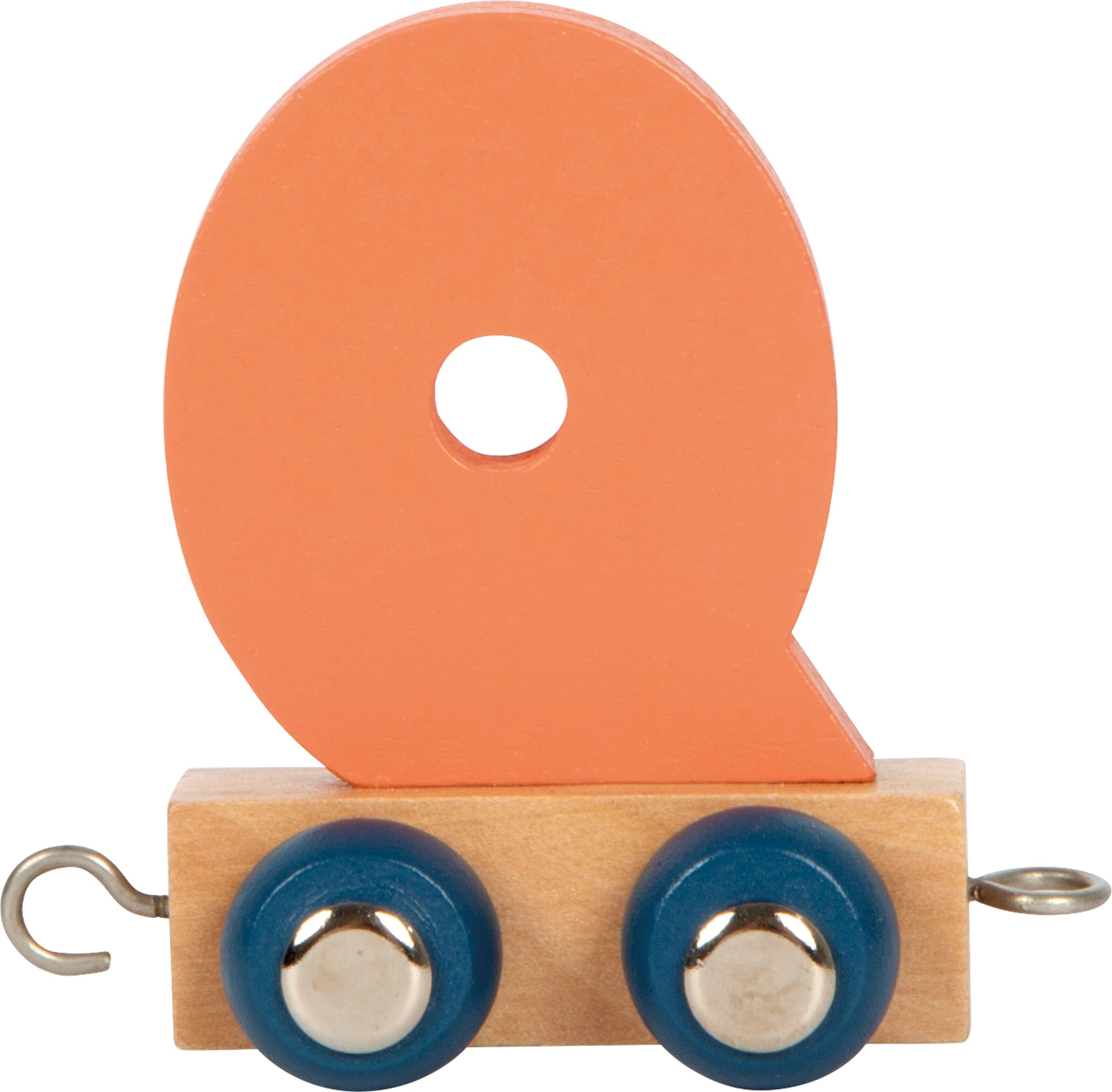 small foot Letters Train Polar Q, Wood, Custom combinable Wooden Train for Decor or as a Gift, 12587