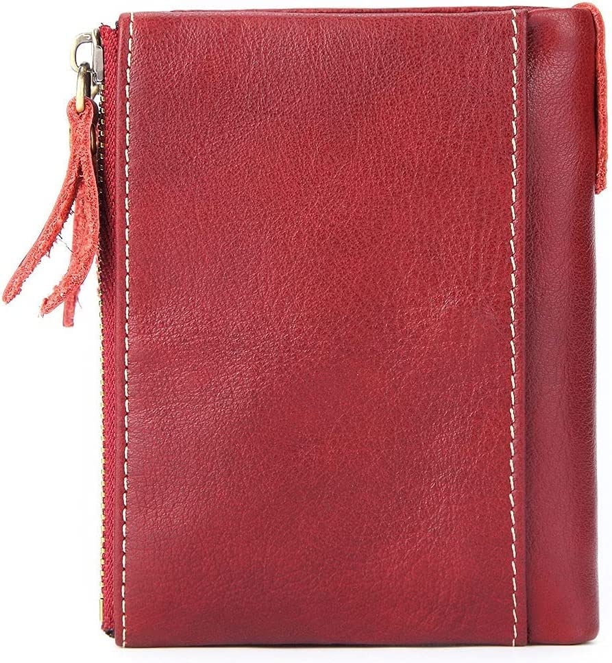 Card Wallets Women's Leather Wallet Female Coin Purse Genuine Leather Short Ladies Clutch Purses ID Card Holder Money Bags