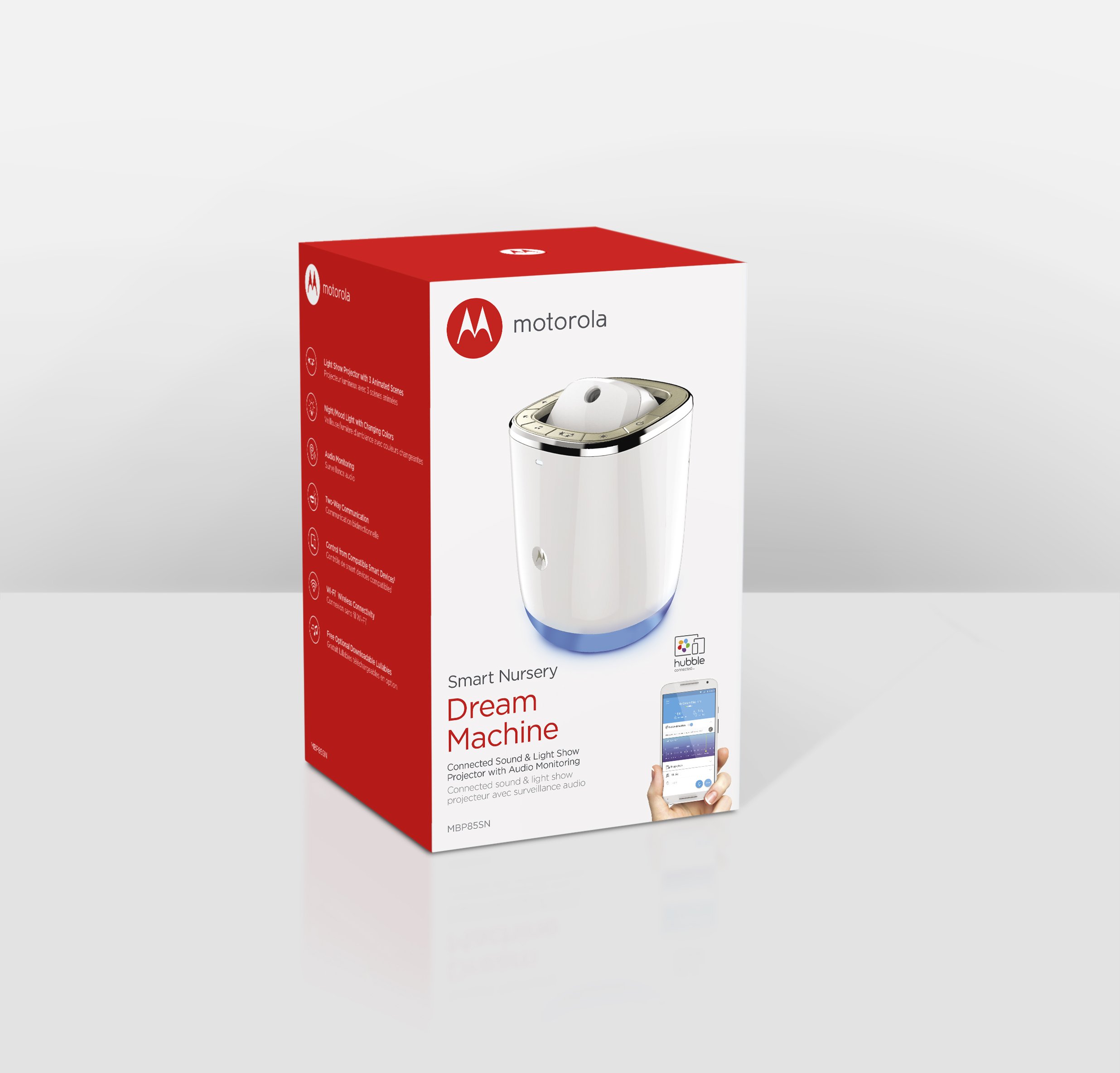Motorola Baby Smart Nursery Dream Machine , Einschlafhilfe für Babys , Mit Schlafliedern und Nachtlicht in 6 Farben , Audio Überwachung
