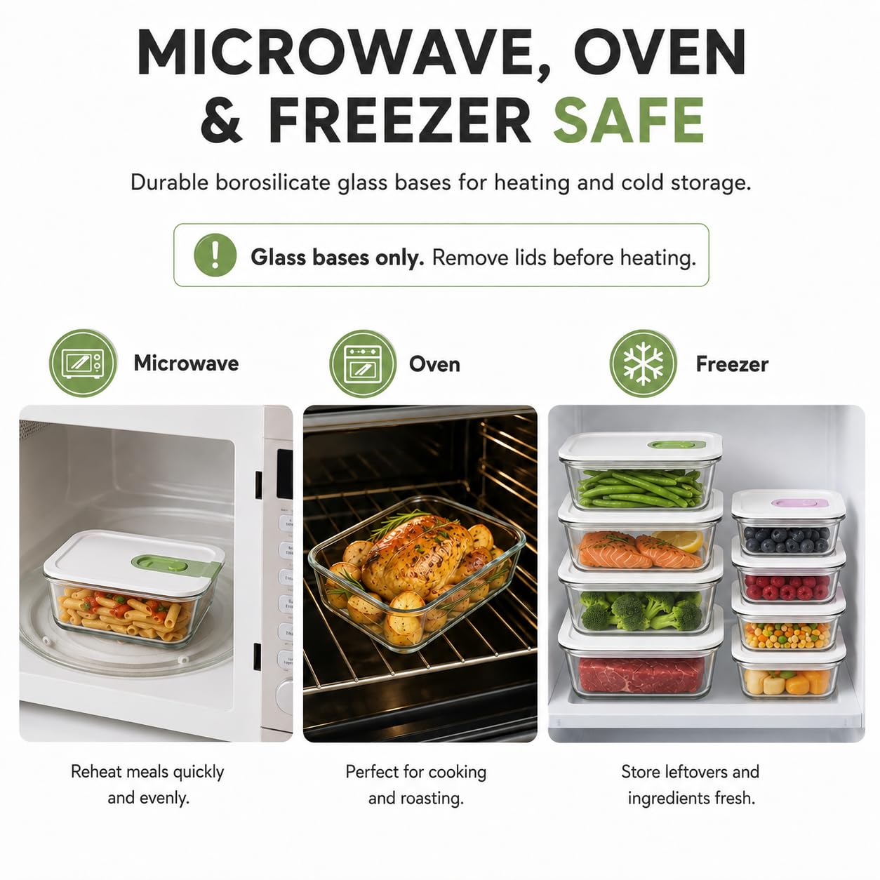 GENICOOK Recipientes de cristal