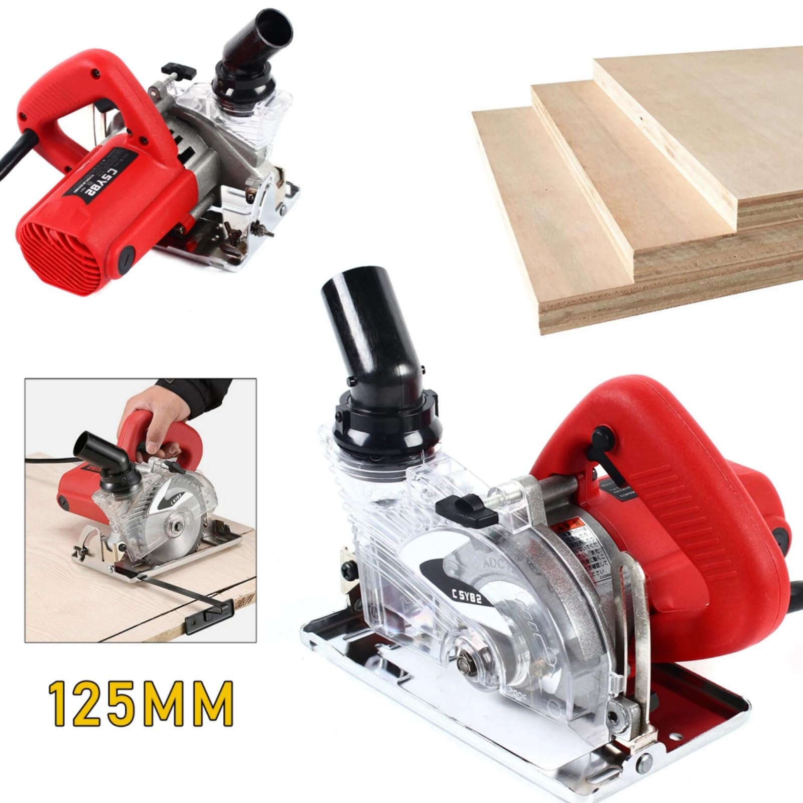 Rozadora de ranura 1800W Fräse sin polvo Rebajadora Fresadora de pared Máquina de corte 18000r/min, 0-41mm de profundidad de corte, Máquina de ranura eléctrica para ladrillo, hormigón, mármol