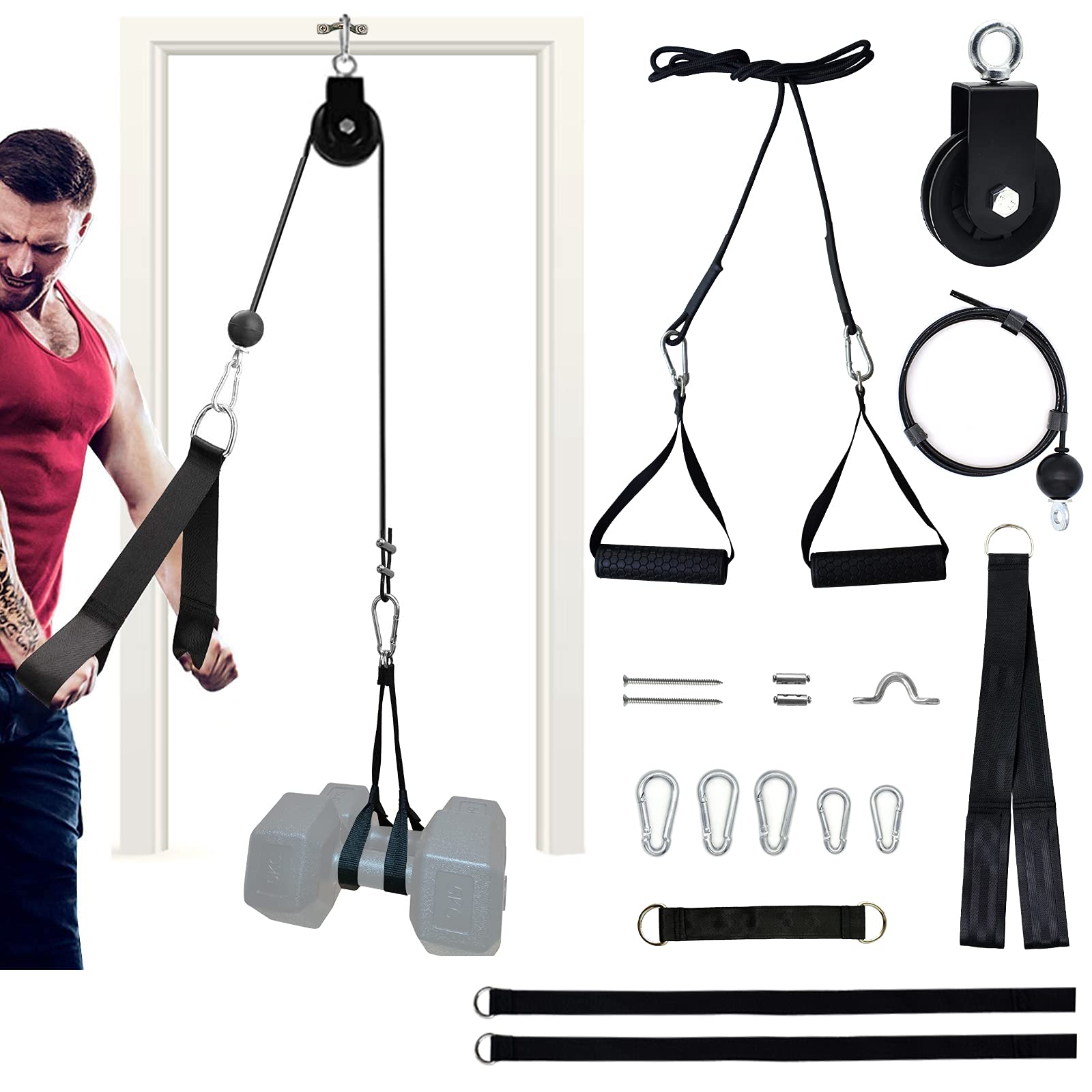 Buy XonyiCos Cable Pulley System, Gym Fitness for Triceps Pull Downs