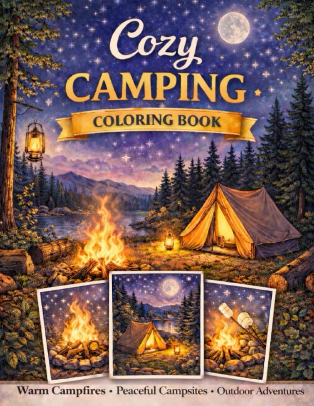 Cozy Camping Coloring Book: Relax & Unwind: More Than 40 Warm and Peaceful Camping Scenes for Relaxation, Mindfulness, and Creative Calm (Mindful Escape Coloring Collection)