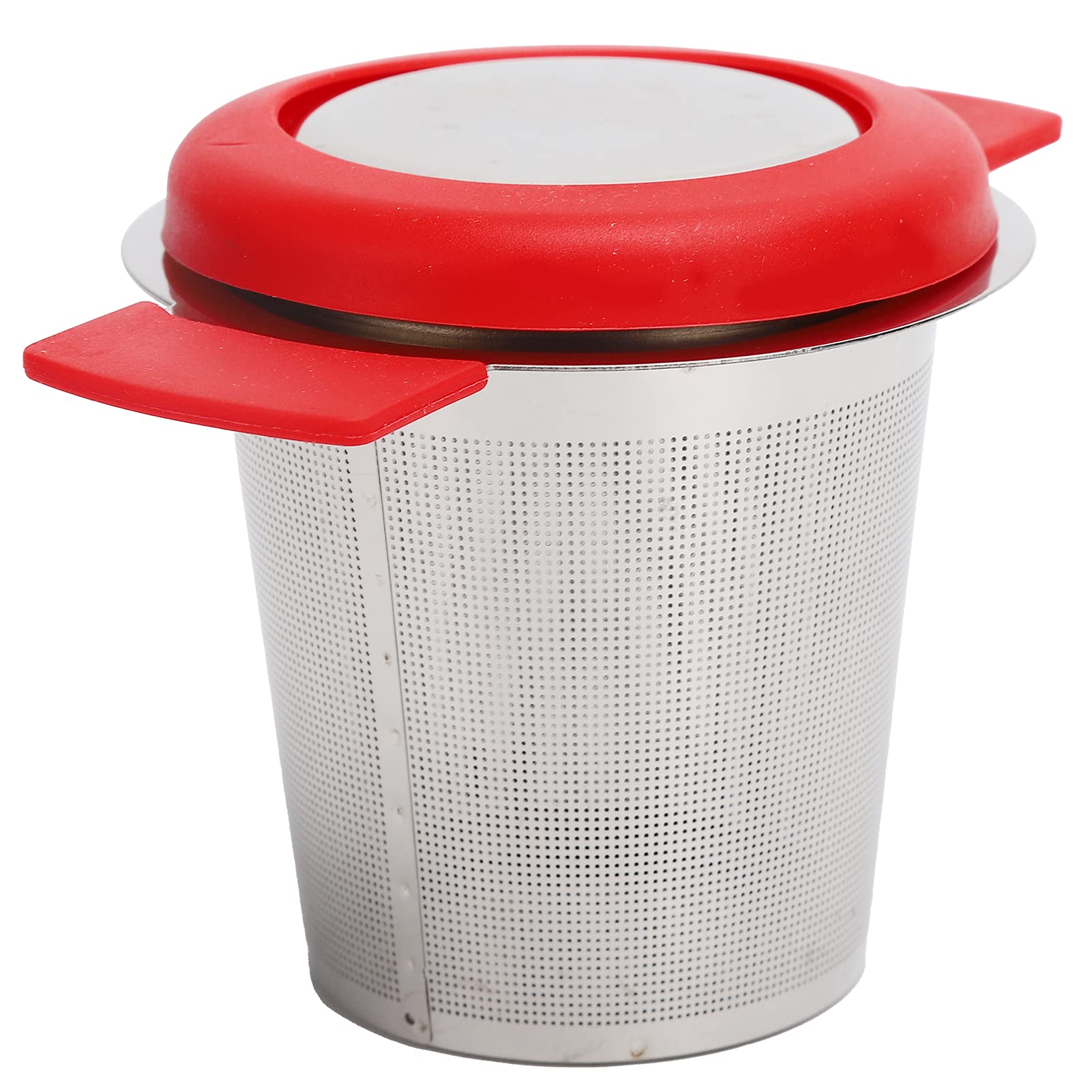 Tea Infusers for Loose Tea Stainless Steel Tea Diffuser Loose Leaf Tea Infuser Fine Mesh Filter with Lid Teaware for Cup(Red)