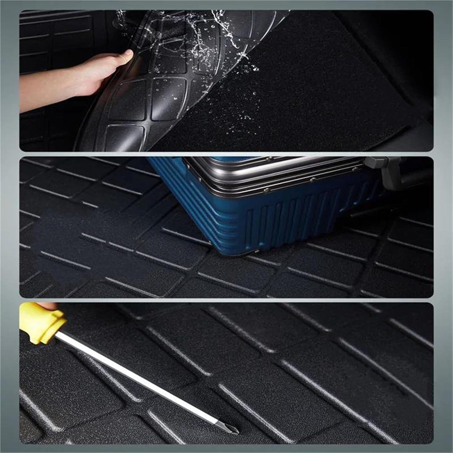 Tappetino Baule TPE per Cadillac CT5 2020-2025 – Impermeabile Pet | TPE inodore,pet-friendly,antiscivolo,flessibile-40°C,resistenteUV non sbiadisce, facile pulire,bordo rialzato,adattamento 3D