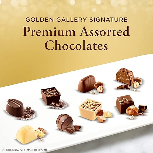 Miniatura 3 de Ferrero - Cajas de regalo de chocolate para fiestas Ferrero Rocher firma de galería dorada dulces de chocolate surtidos gran caja de regalo navideña