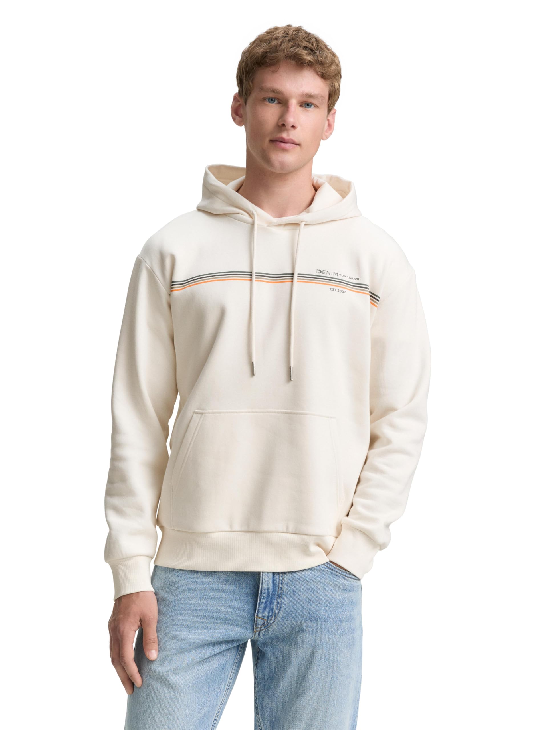Tom Tailor Denim Herren Hoodie Sweatshirt mit Print