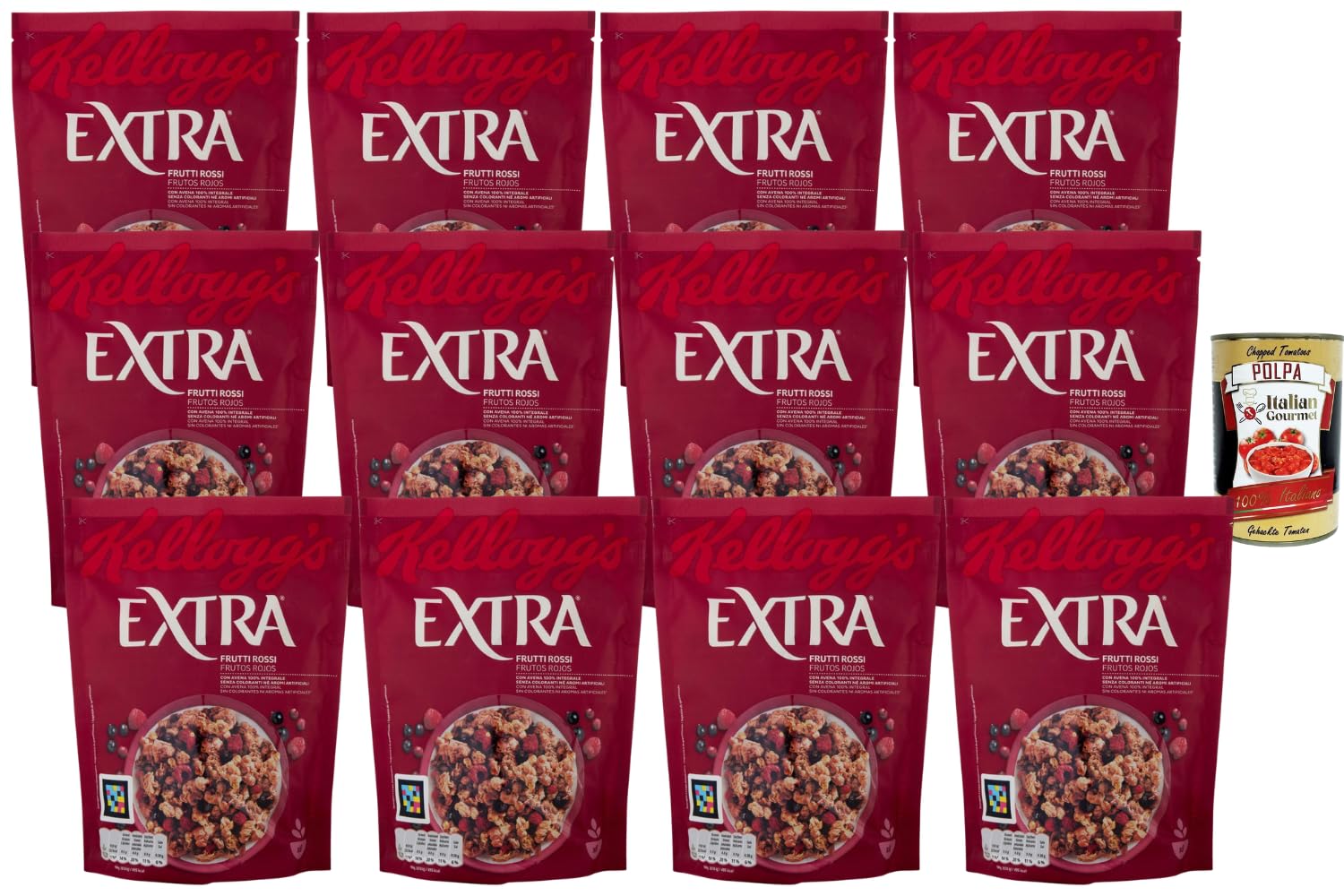 Italian Gourmet Granola Rote Früchte 12x375g, 4,5kg + Polpa