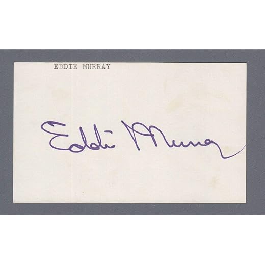 Topps Eddie Murray Signed Index Card With B&E Hologram - Mlb Cut Signatures