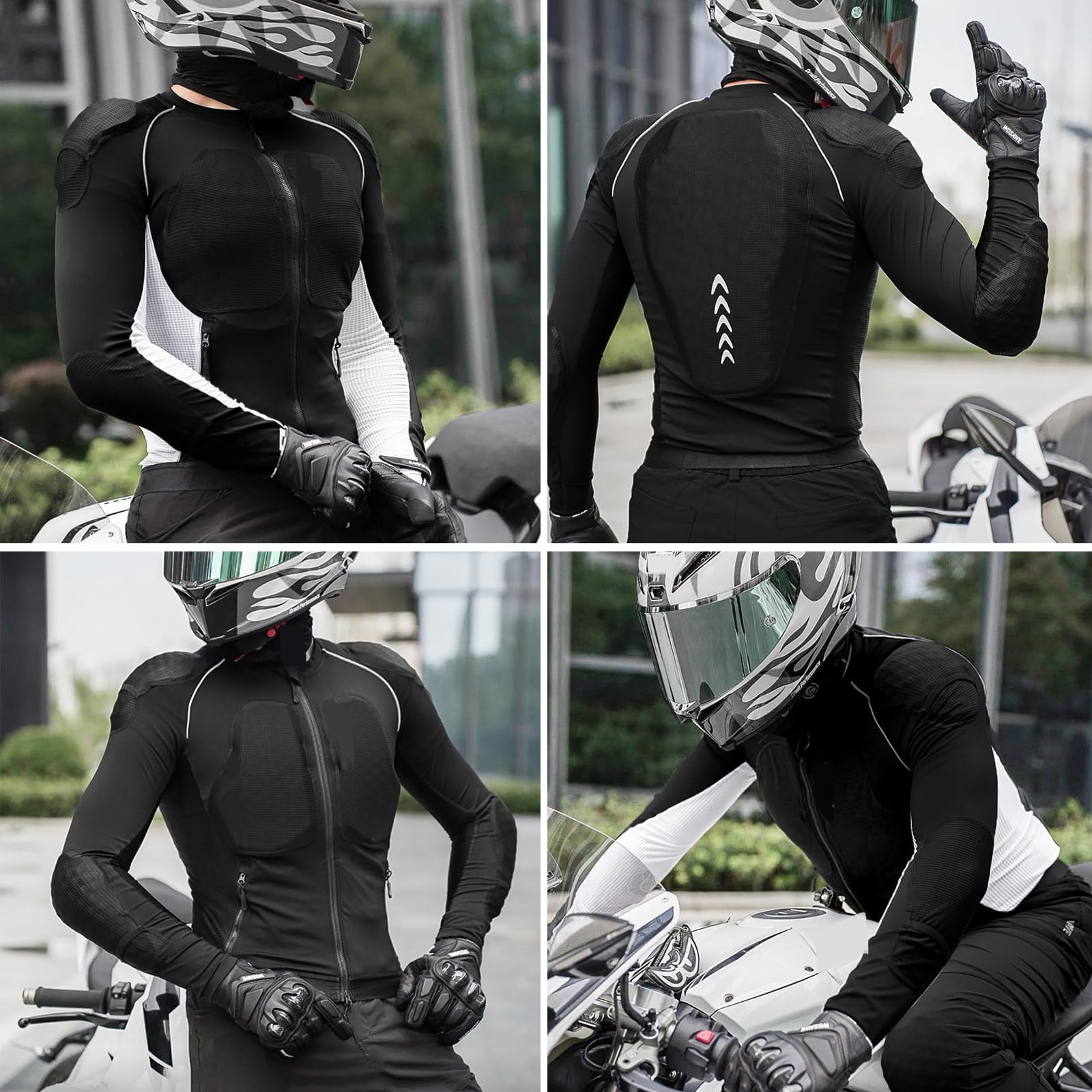 Męska kurtka motocyklowa, ochronna koszulka do jazdy konnej z elastycznym pancerzem, utwardzana przy uderzeniu, poziom CE 2, wyściełana siatka, oddychająca osłona karoserii, do profesjonalnych