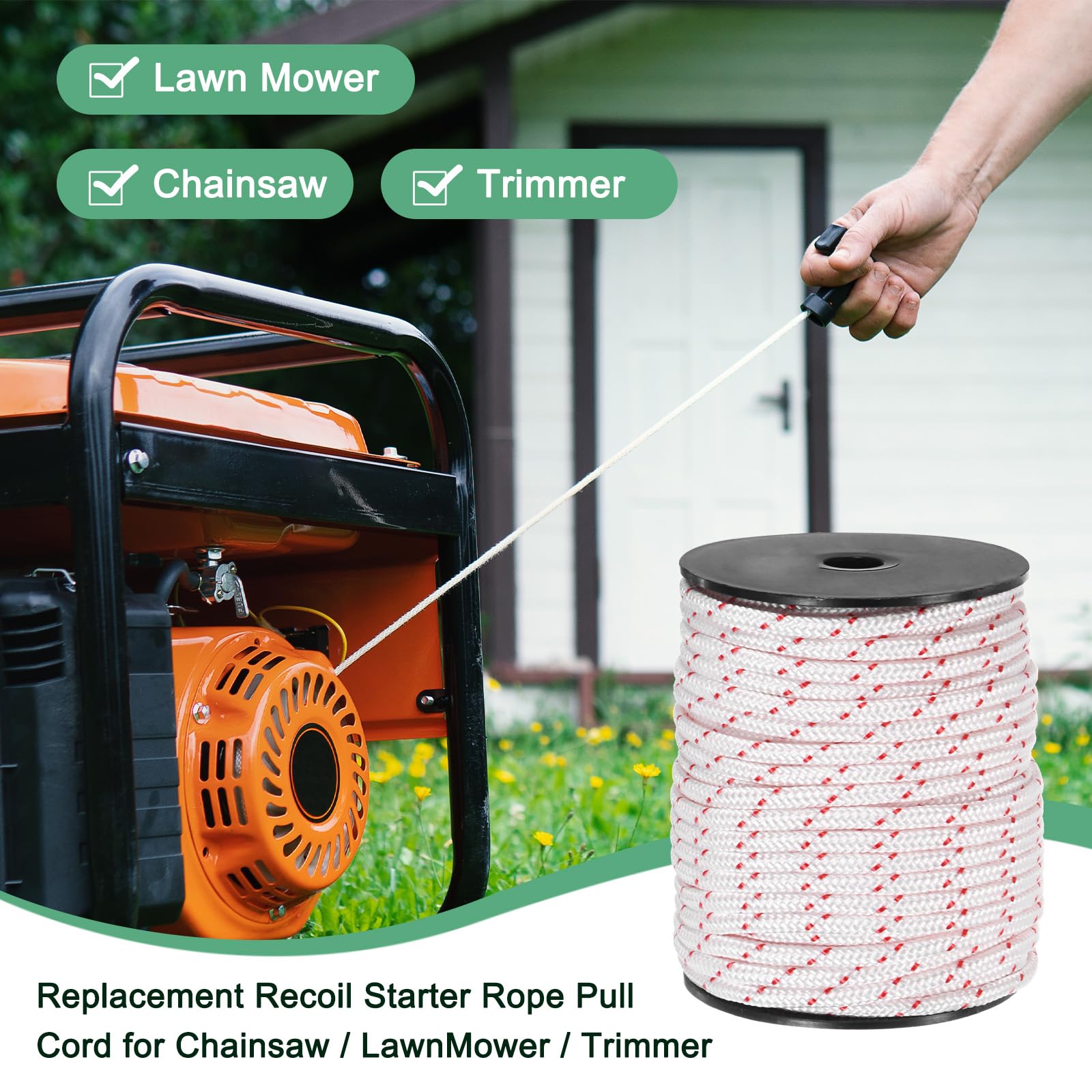 Corde En Nylon Pour Débroussailleuse Et Coupe-bordures, 2.4mm × 15m HONESTPRO | YAG1121-R